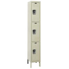 Hallowell ReadyBuilt Locker, 729 Tan, Triple Tier, 1-Wide, Assembled
