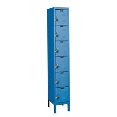 Hallowell ReadyBuilt Locker, 707 Marine Blue, 6-Tier, 1-Wide, Assembled