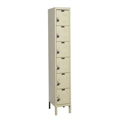 Hallowell ReadyBuilt Locker, 729 Tan, 6-Tier, 1-Wide, Assembled