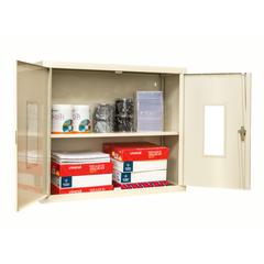 400 Series Wallmount SV Storage Cabinet, 30"W x 12"D x 26"H, 729 Tan, Single Tier, Double Safety-View Door, 1-Wide, Assembled