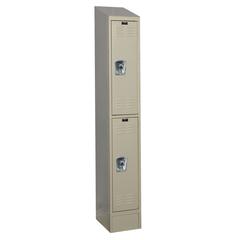 Hallowell ReadyBuilt II Locker, 729 Tan, Double Tier, 1-Wide, Assembled