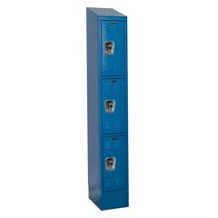 Hallowell ReadyBuilt II Locker, 707 Marine Blue, Triple Tier, 1-Wide, Assembled