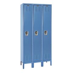 Hallowell ReadyBuilt Locker, 707 Marine Blue, Single Tier, 3-Wide, Assembled