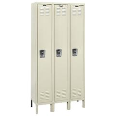 Hallowell ReadyBuilt Locker, 729 Tan, Single Tier, 3-Wide, Assembled