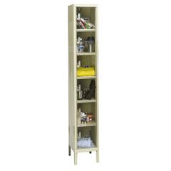 Hallowell Safety-View Plus Locker, 729 Tan, 6-Tier, 1-Wide, Knock-Down