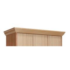 Hallowell All-Wood Club Locker Crown Molding Top 36"W x 4"H Natural Red Oak with Clear Finish