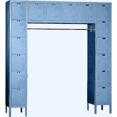 Hallowell Premium Locker, 725 Dark Gray, 16-Person, , Assembled
