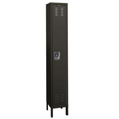Hallowell Premium Locker, 708 Black, Single Tier, 1-Wide, Assembled