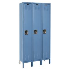 Hallowell Premium Locker, 707 Marine Blue, Single Tier, 3-Wide, Assembled