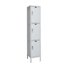 Hallowell Laptop/Backpack Locker, 711 Light Gray, 3-Tier, 1-Wide, Knock-Down