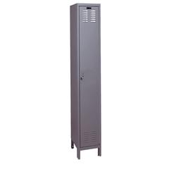 Hallowell Value Max Locker, 725 Dark Gray, Single Tier, 1-Wide, Assembled