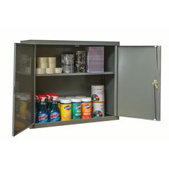 400 Series Wallmount Solid Storage Cabinet, 30"W x 12"D x 26"H, 725 Dark Gray, Single Tier, Double Solid Door, 1-Wide, Knock-down