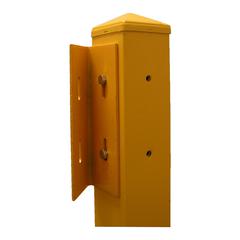 Hallowell Guardrail - 45° Angle Bracket, 5"W x 5"D x 12"H, Safety Yellow