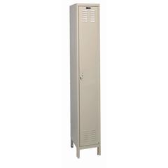 Hallowell Value Max Locker, 729 Tan, Single Tier, 1-Wide, Assembled
