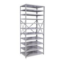 MedSafe Antimicrobial Hi-Tech Shelving 711 Light Gray