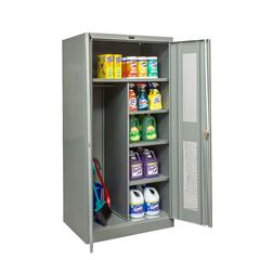 400 Series Stationary Ventilated Combination Cabinet, 48"W x 24"D x 72"H, 725 Dark Gray, Single Tier, Double Ventilated Door, 1-Wide, Assembled