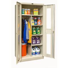 800 Series Stationary Combination Cabinet, 36"W  x 18"D x 78"H, 729 Tan, Single Tier, Double Safety-View Door, 1-Wide, Knock-down
