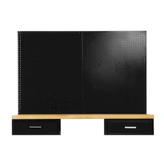 Fort Knox Pegboard, 72"W x 0.75"D x 44.25"H, Red (textured)