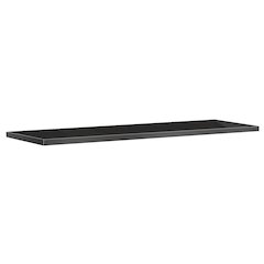 Fort Knox Pedestal Shelf, 36"W x 8"D x 0.75"H, Black (textured)