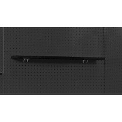 Fort Knox Pegboard Shelf, 36"W x 5"D x 0.75"H, Black (textured)