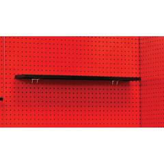 Fort Knox Pegboard Shelf, 22"W x 5"D x 0.75"H, Black (textured)