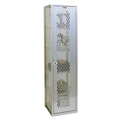Hallowell MaxView Locker, 711 Light Gray, Single Tier, 1-Wide, All-Welded