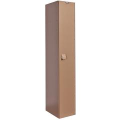 AquaMax Plastic Locker, Taupe Body and Door, Single Tier, 1-Wide, Assembled