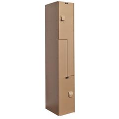 AquaMax Plastic Locker, Taupe Body and Doors, Z-Tier, 1-Wide, Assembled