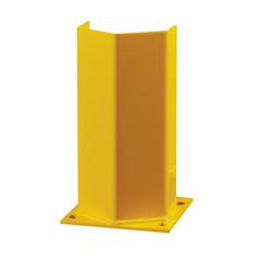 Hallowell Post Protector, 6"W x 4.25"D x 12"H, Safety Yellow, Includes Welded on 7" x 7" Anchoring Plate