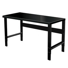 Adjustable Leg Workbench, 48"W x 30"D x 34"H, 708 Midnight Ebony, Includes Legs, Rear Stringer, 12 Gauge Steel Top