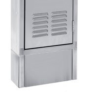 Closed Front Base for Stainless Steel Lockers, 12"W x 6"H, Stainless Steel, , ,
