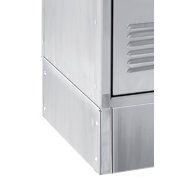 Closed Side Base for Stainless Steel Lockers, 18"D x 6"H, Stainless Steel, , ,