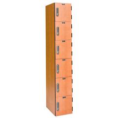 VersaMax Phenolic Locker, Figured Annigre, Six Tier, 1-Wide, Assembled