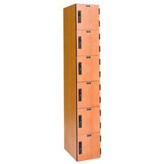 VersaMax Phenolic Locker, Figured Annigre, Six Tier, 1-Wide, Assembled