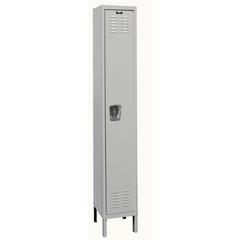 Hallowell Premium Locker, 711 Light Gray, Single Tier, 1-Wide, Knock-Down