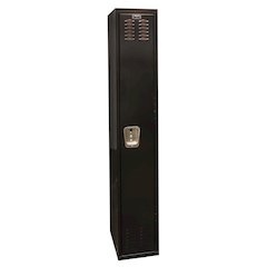 Black Tie Locker, 708 Midnight Ebony, Single Tier, 1-Wide, Knock-Down