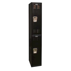Black Tie Locker, 708 Midnight Ebony, Double Tier, 1-Wide, Knock-Down