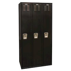Black Tie Locker, 708 Midnight Ebony, Single Tier, 3-Wide, Knock-Down