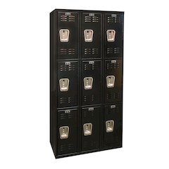 Black Tie Locker, 708 Midnight Ebony, Triple Tier, 3-Wide, Assembled