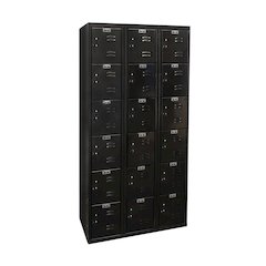 Black Tie Locker, 708 Midnight Ebony, Six Tier, 3-Wide, Assembled