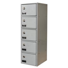 Hallowell Cell Phone/Tablet Locker, 711 Light Gray, 5-Tier, 1-Wide, Assembled