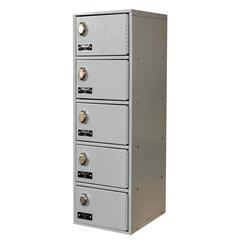 Hallowell Cell Phone/Tablet Locker, 711 Light Gray, 5-Tier, 1-Wide, Assembled