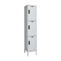 Hallowell Laptop/Backpack Locker, 711 Light Gray, 3-Tier, 1-Wide, Assembled