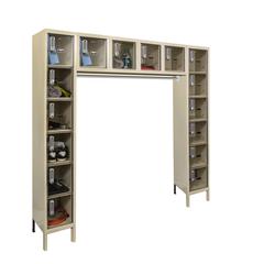 Hallowell DigiTech Safety-View Plus Locker, 729 Tan, 16-Person, , Knock-Down