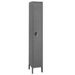 Hallowell ReadyBuilt Locker, 725 Dark Gray, Single Tier, 1-Wide, Assembled