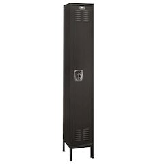 Hallowell ReadyBuilt Locker, 708 Black, Single Tier, 1-Wide, Assembled