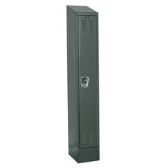 Hallowell ReadyBuilt II Locker, 725 Dark Gray, Single Tier, 1-Wide, Assembled