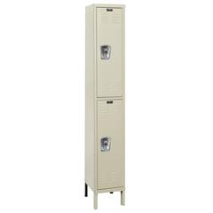 Hallowell ReadyBuilt Locker, 729 Tan, Double Tier, 1-Wide, Assembled