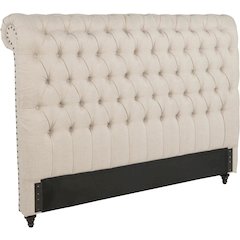 Devon 57-inch Upholstered Eastern King Headboard Beige