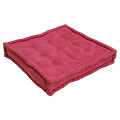 25-inch Square Corder Floor Pillow with Button Tufts